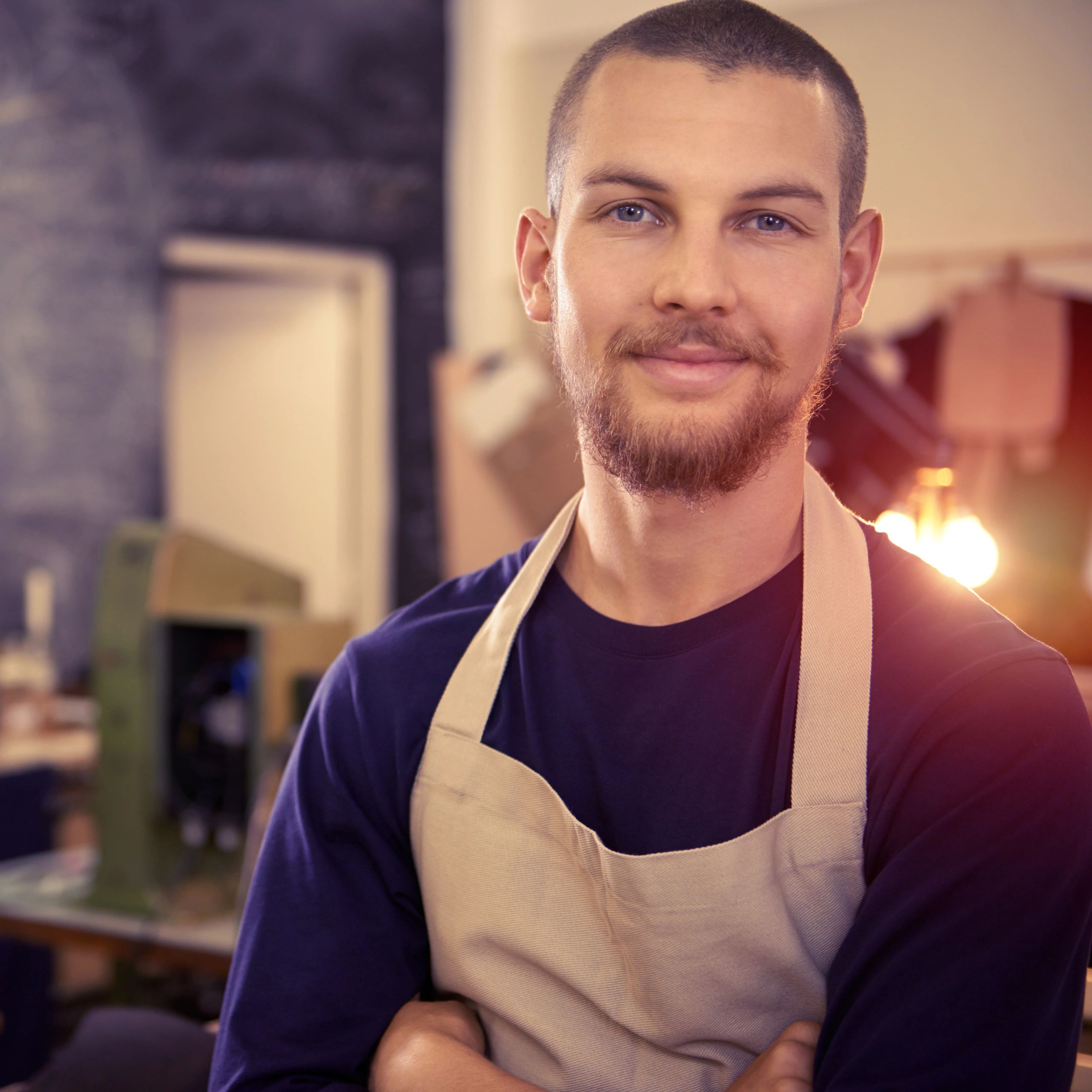Portrait of a technician in a workshop